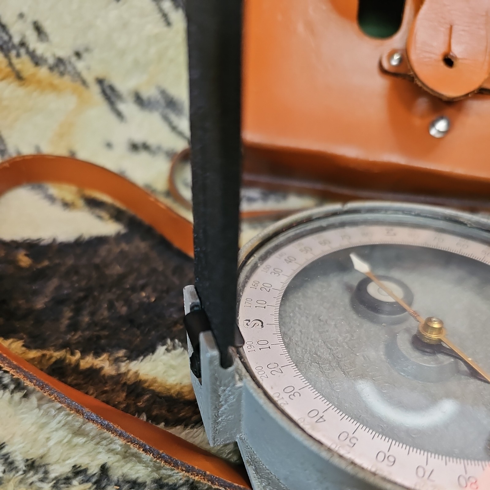 Vintage Antique Surveyors Compass Warren Knight Co Philadelphia PA W/pouch