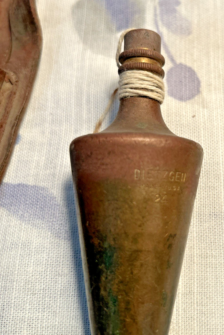 Vintage Dietzgen 24 Plumbing Bob for Surveying in Leather Case 1 lb 5 oz