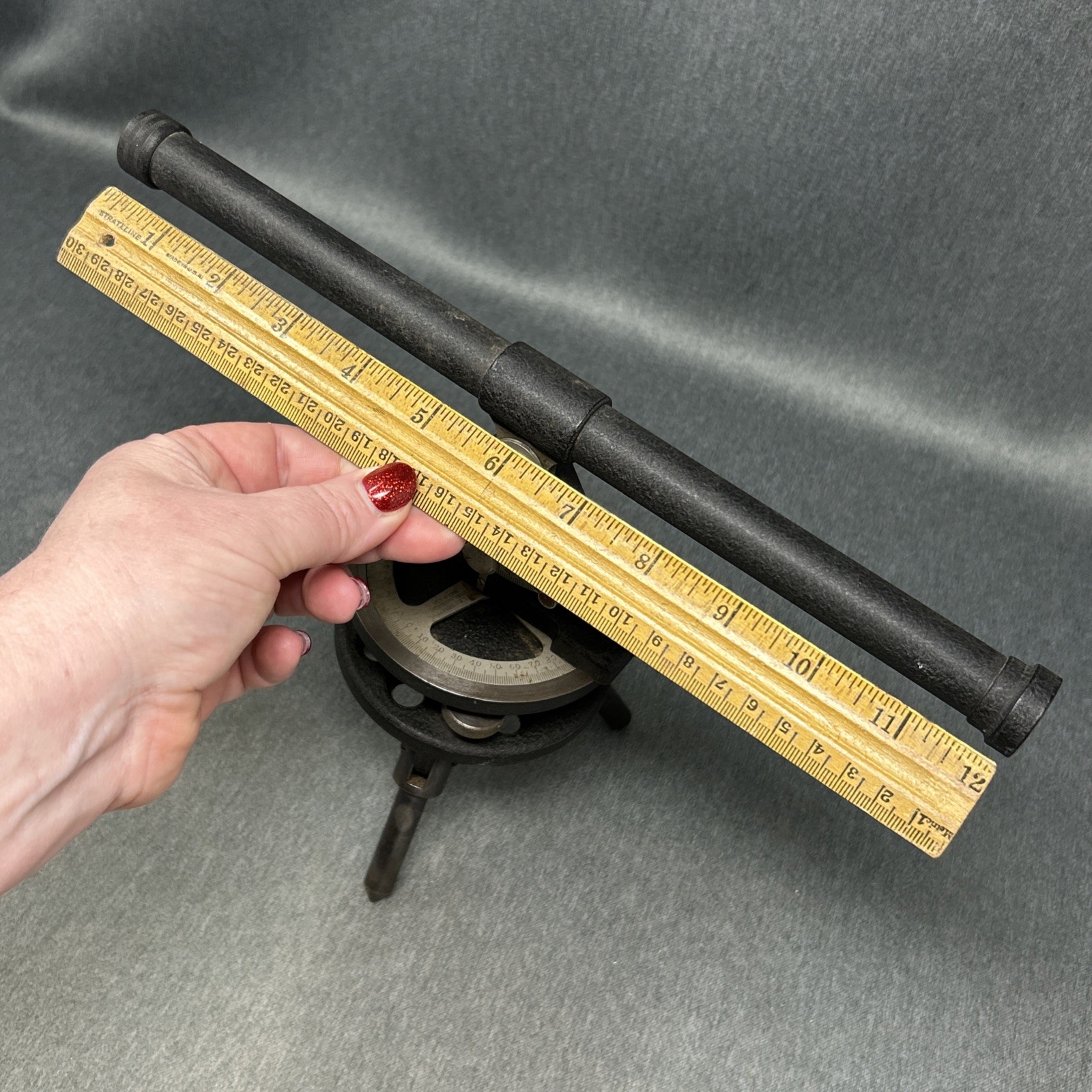 Vintage Starrett Surveying Transit Level Instrument Antique Scope Tripod