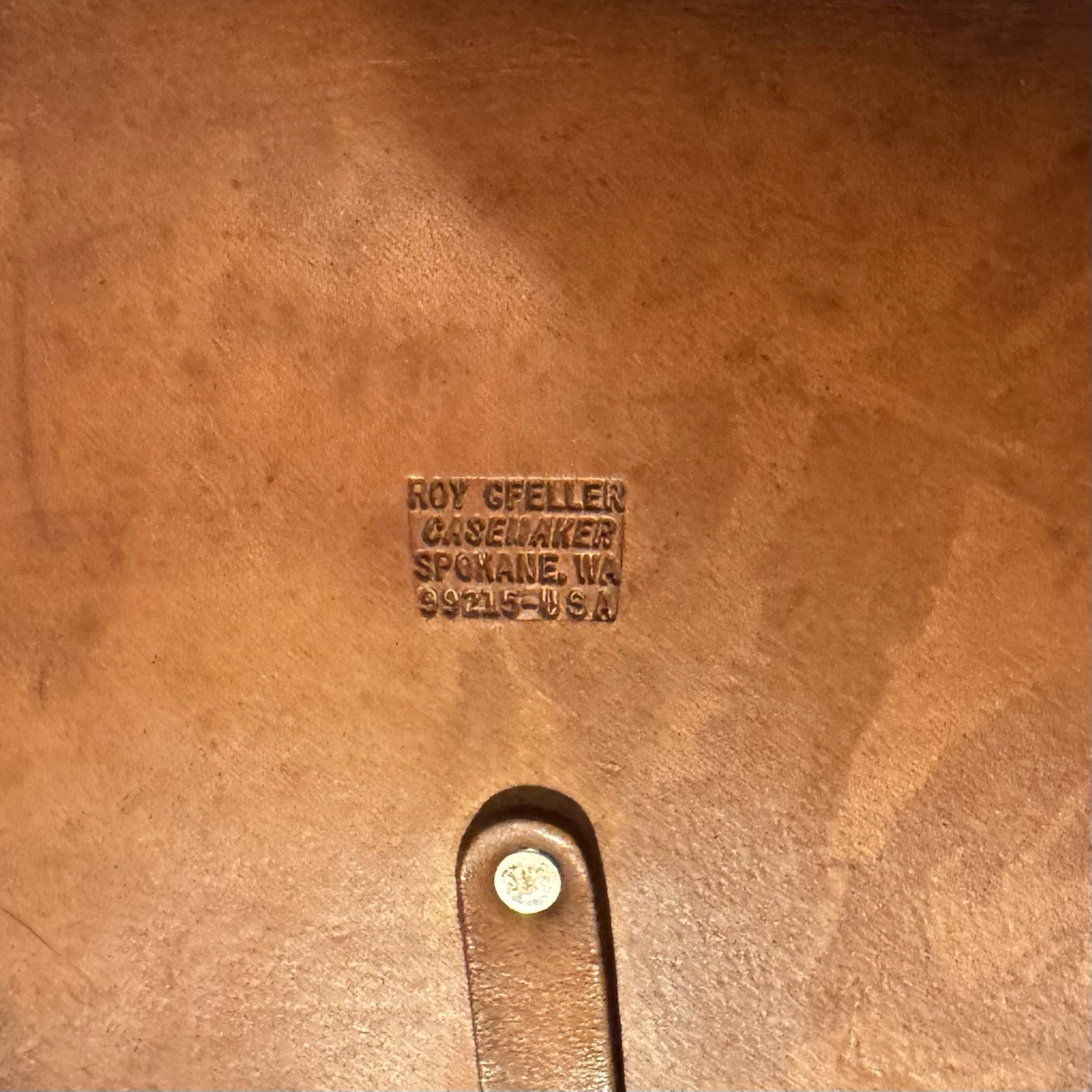 Vintage Roy Gfeller Casemaker Leather Geologist Map Field Case Pen Notebook Case