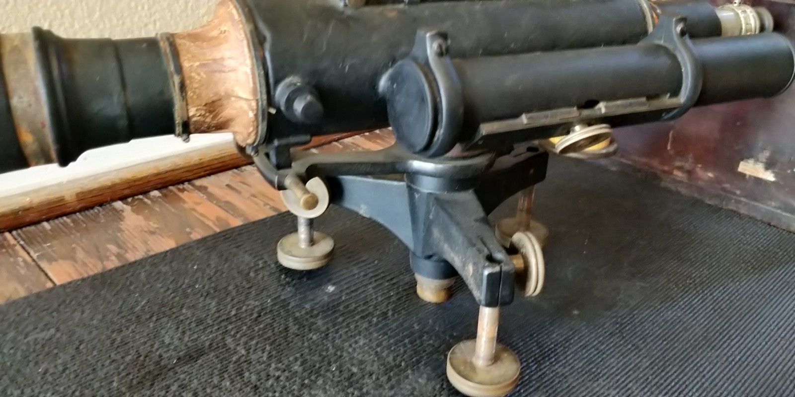 1900s Fauth & Co. Dumpy Level in wood case Surveying Equipment