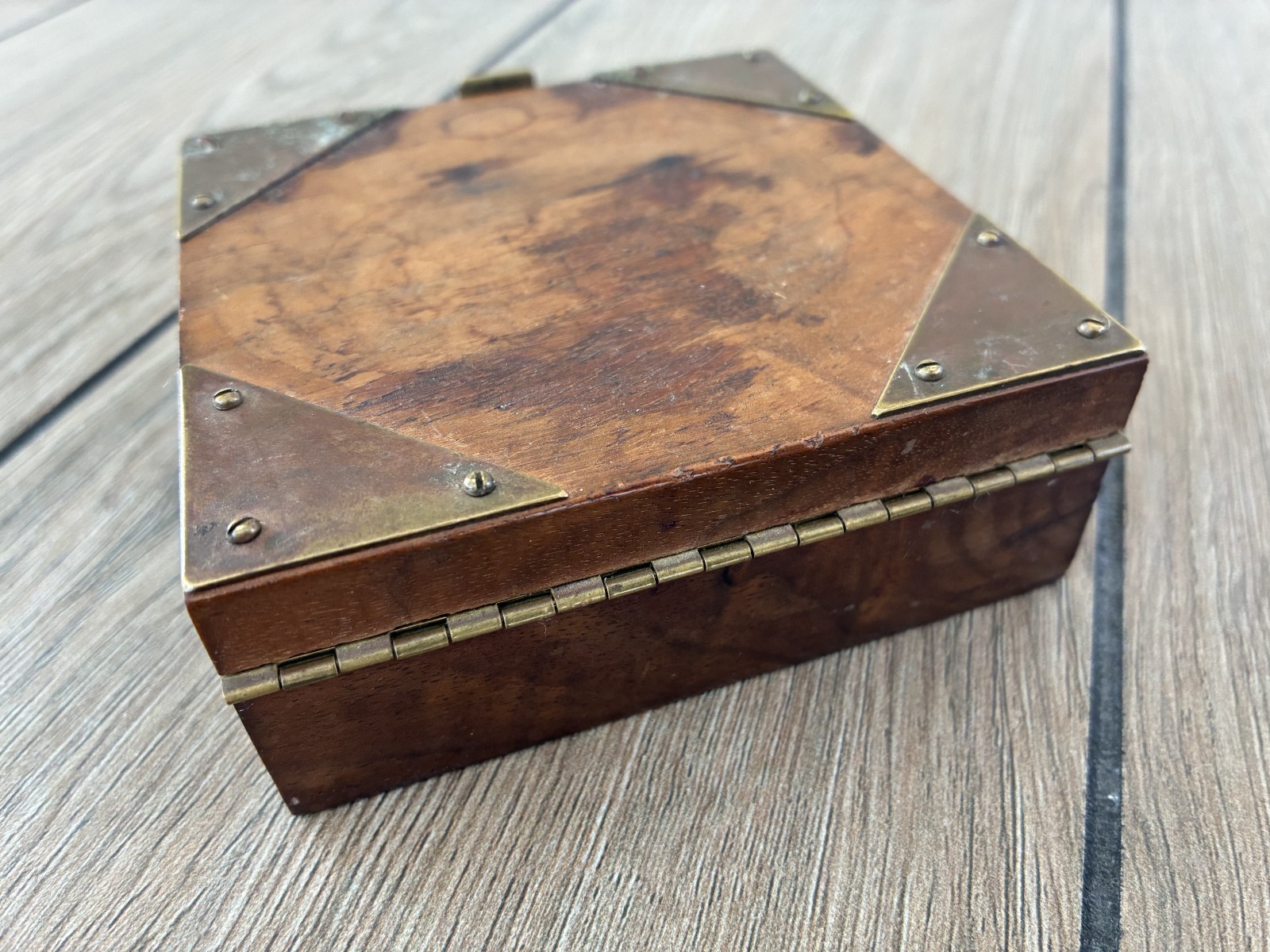 Vintage Surveyor Compass in Walnut Case w/ Piano Hinge – New Mexico +FAST SHIP!