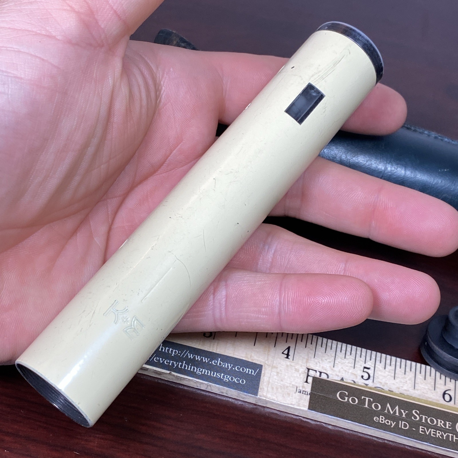 VTG K&E Keuffel & Esser Hand Held Bubble Level Surveyor Scope w/ Leather Case