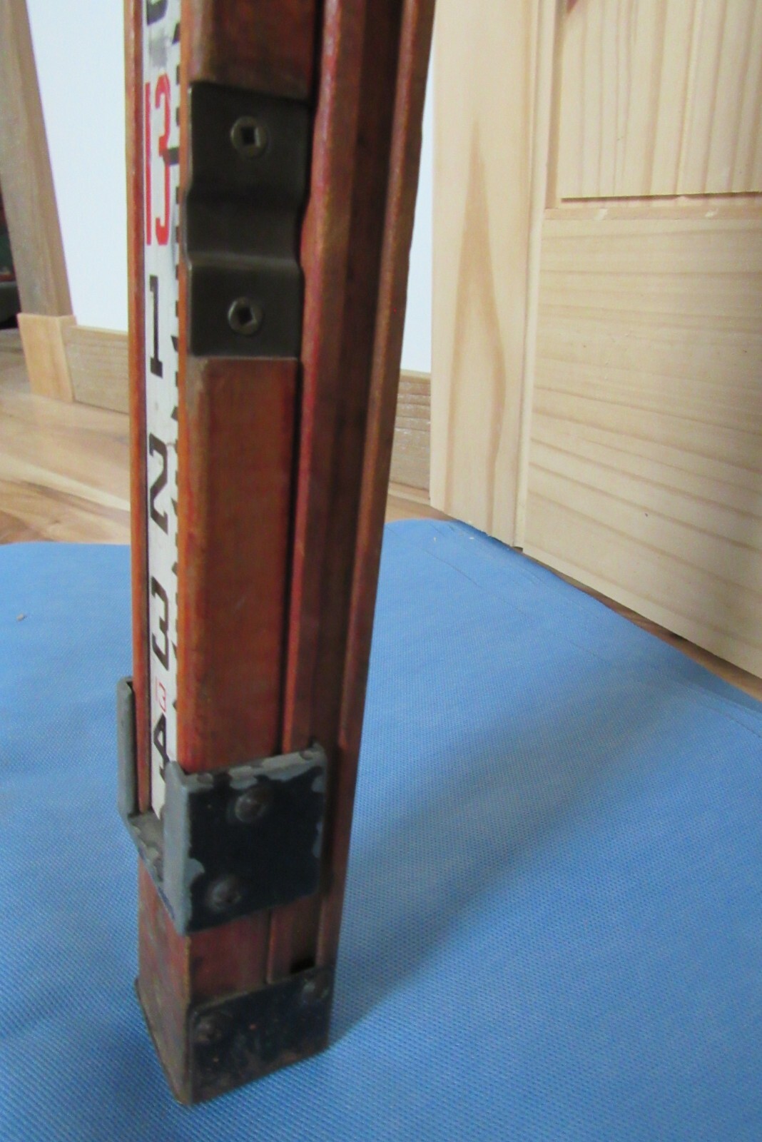 Vintage John Woods Survey Grade Rod Staff Measuring Stick 2 Slide Section 13.3′