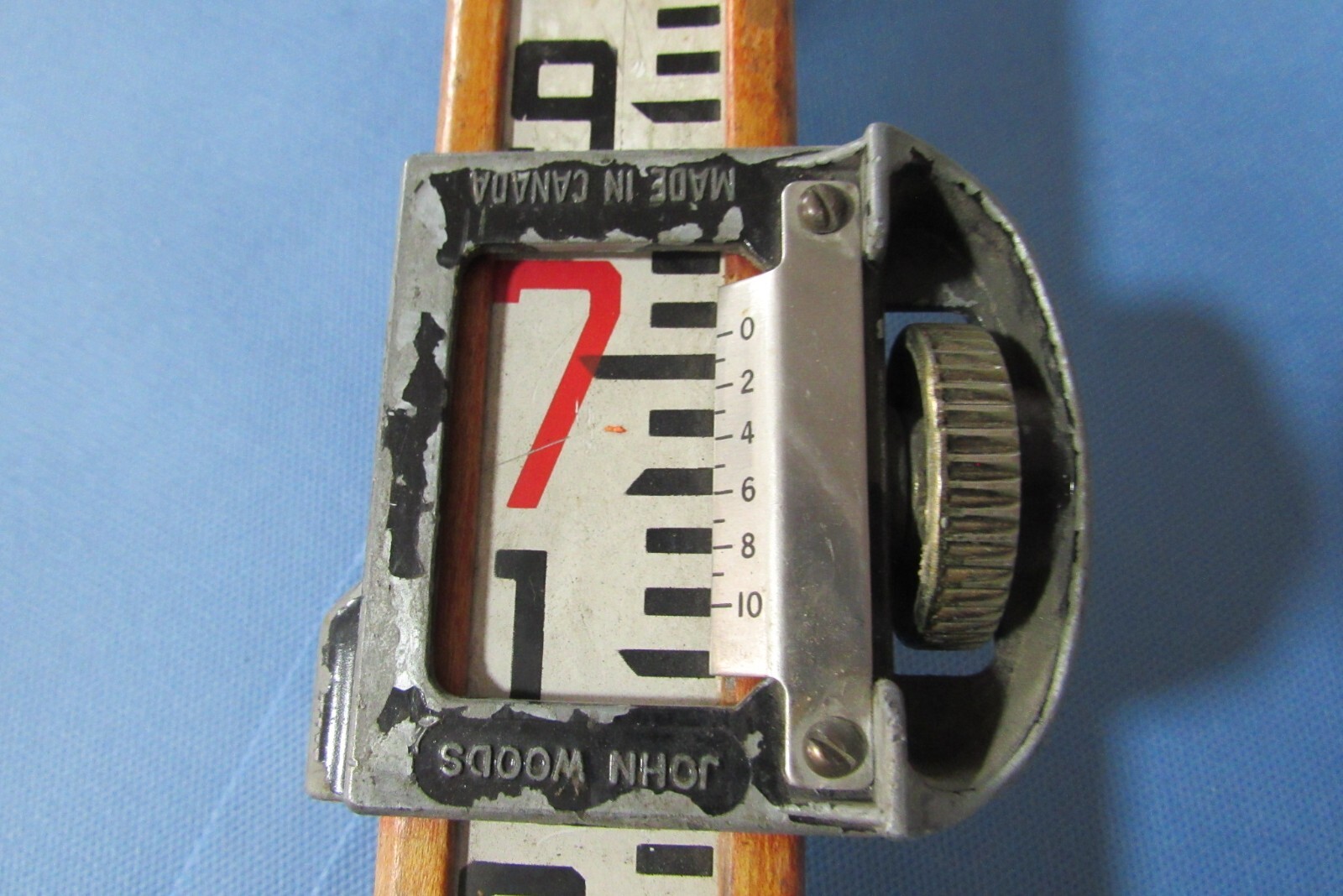 Vintage John Woods Survey Grade Rod Staff Measuring Stick 2 Slide Section 13.3′