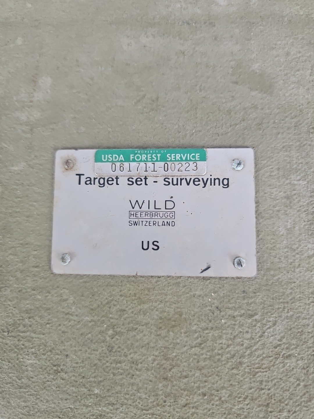 1961 Wild Heerbrugg Surveying Target Set USDA Forest Service Prism Case No Base