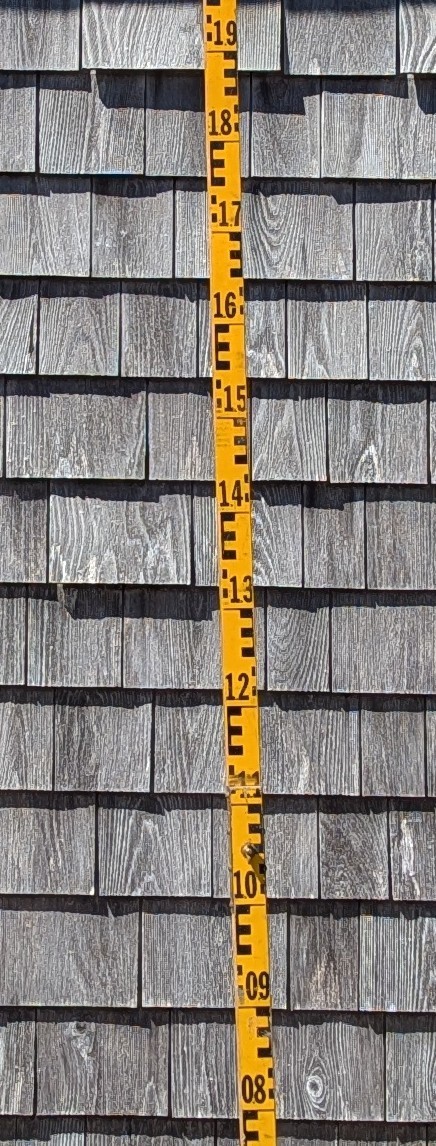 Vintage Grade Rod Transit Survey Measuring Stick 13′ Wood 4 Folds