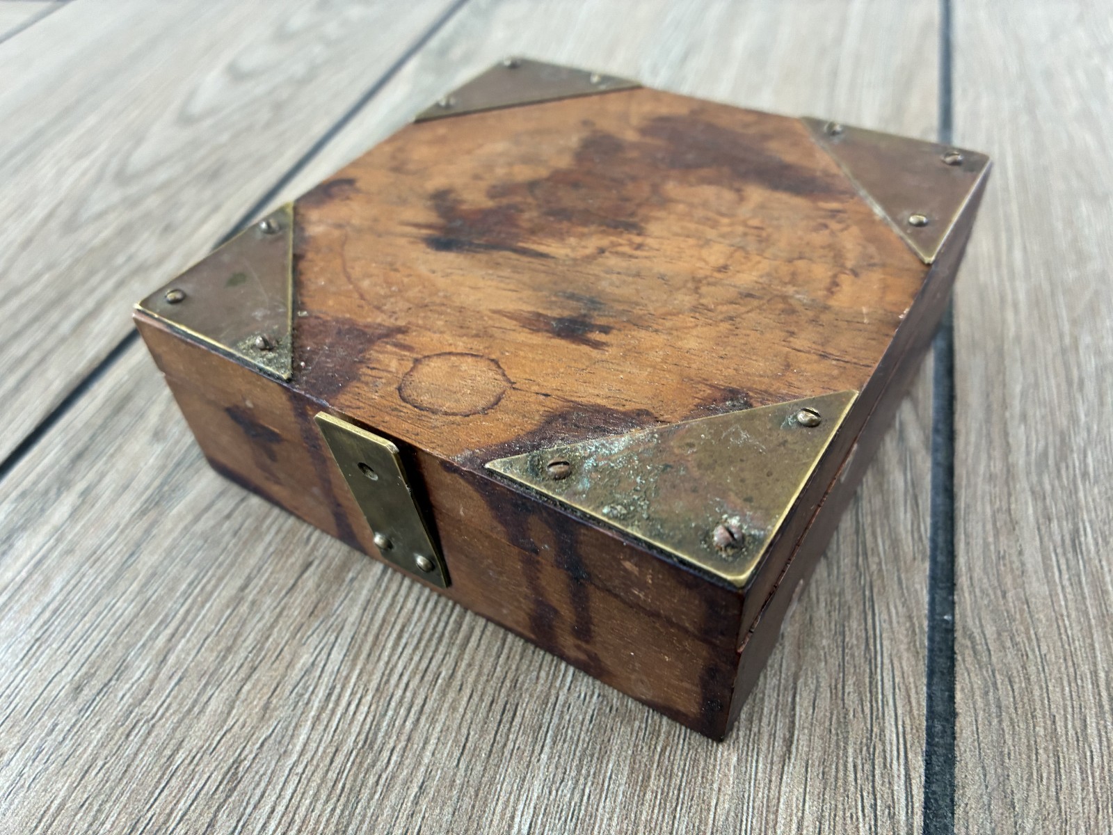 Vintage Surveyor Compass in Walnut Case w/ Piano Hinge – New Mexico +FAST SHIP!