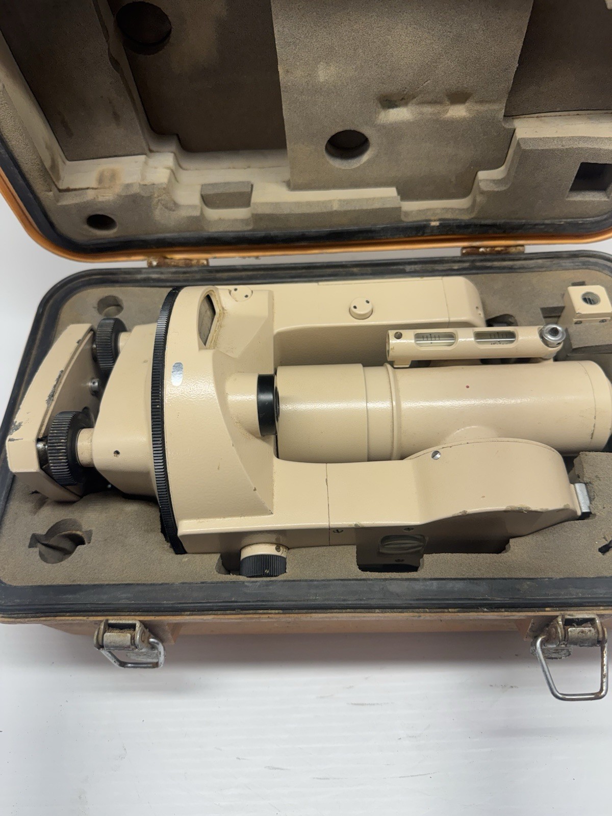 Vintage Transit Survey Level w/ Hard Carry Case Surveying Instrument Untested