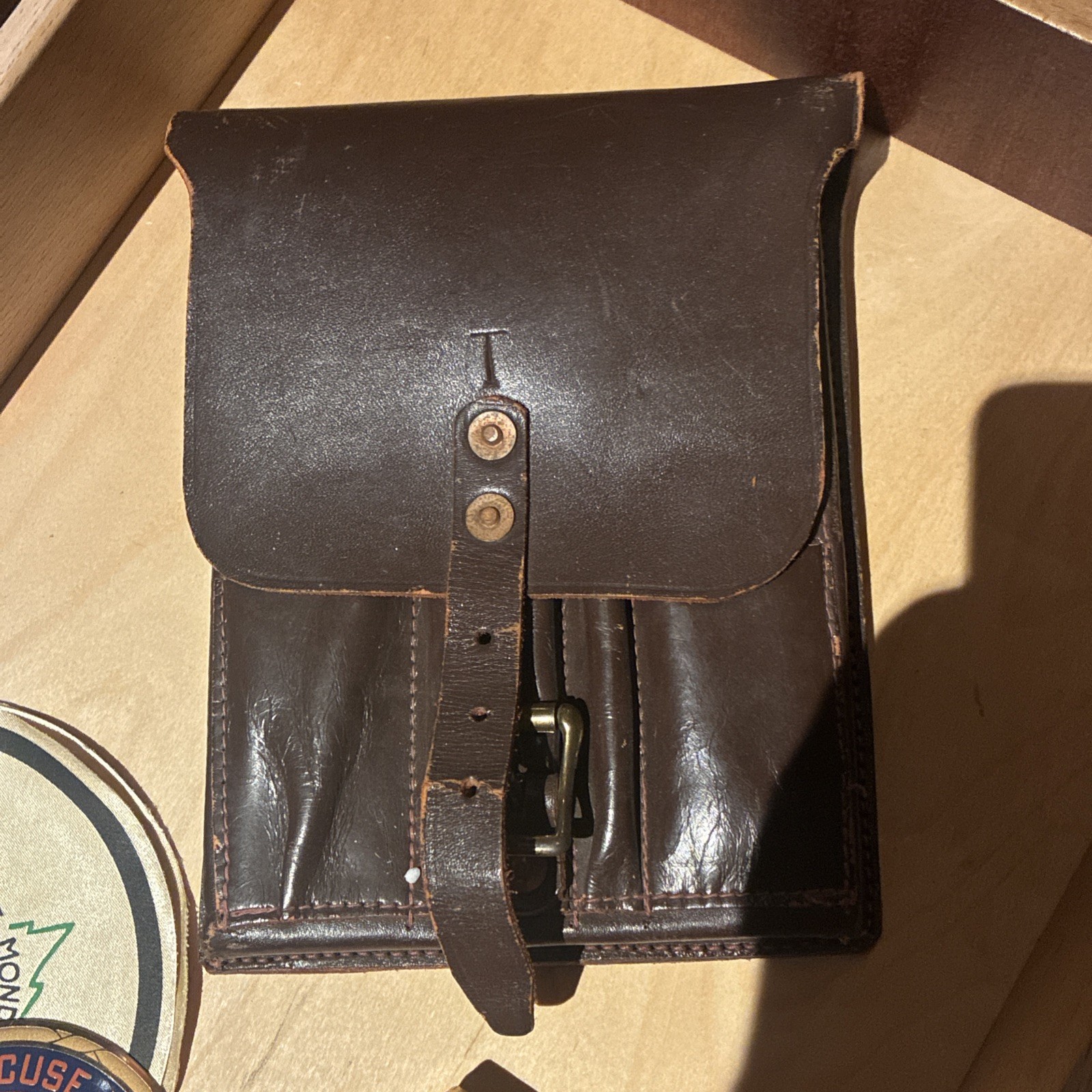Topman Makers USGS leather surveyors belt pouch field case washington