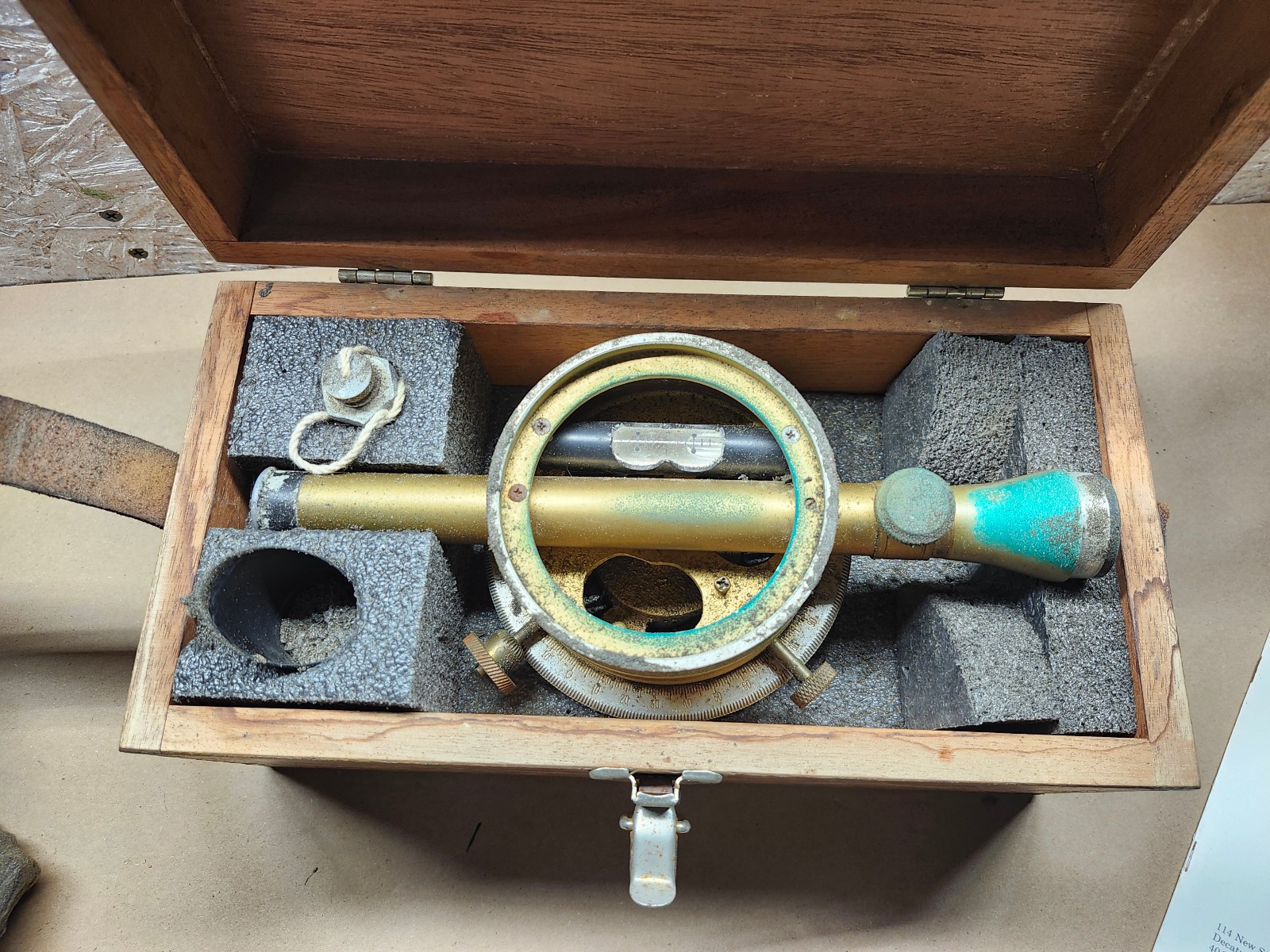 VTG Bostrom Brady MFG Contractors Survey Transit Level in Wooden Box USA