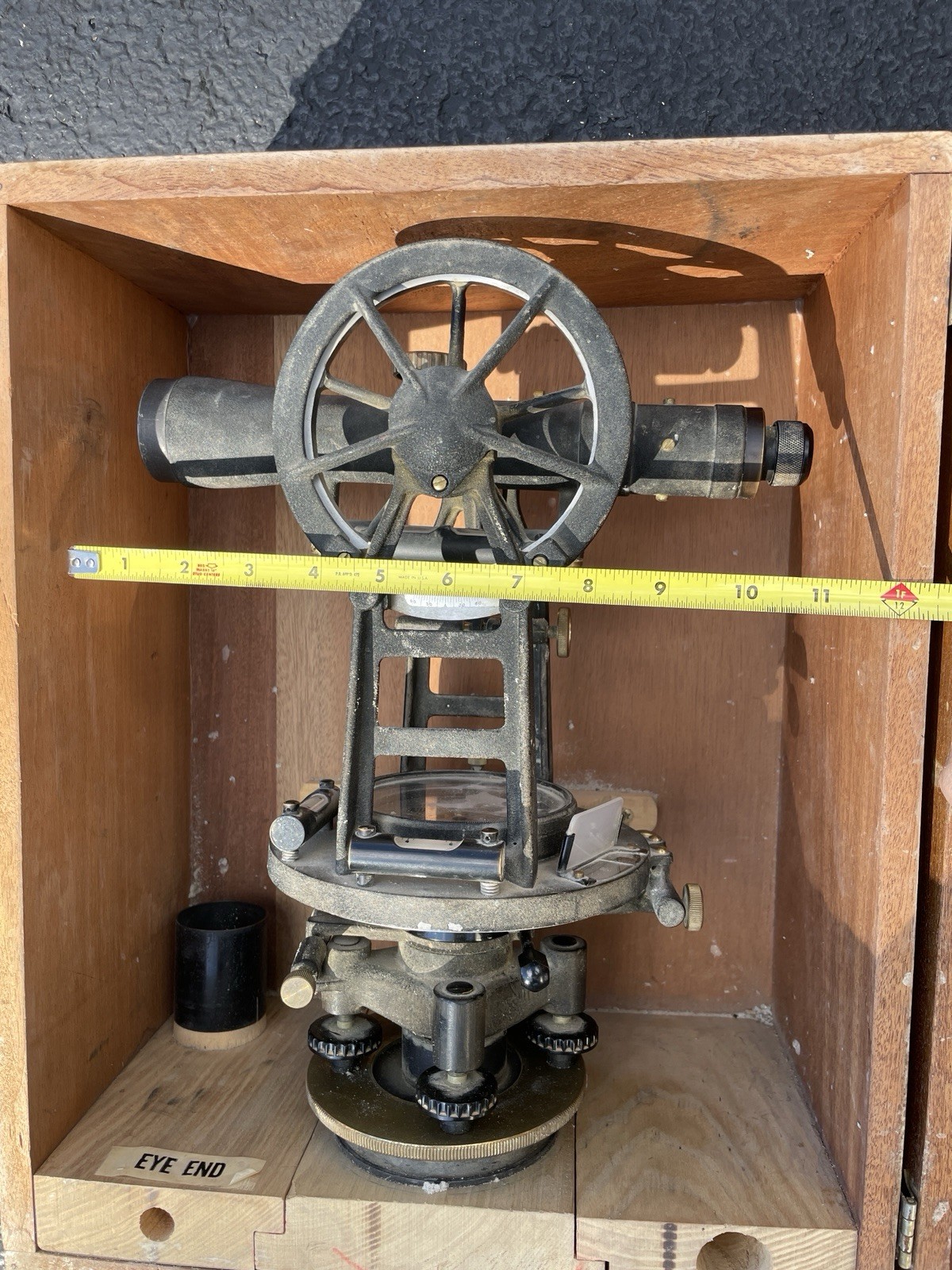 Vtg CL Berger & Sons Brass Surveyor Transit