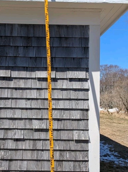 Vintage Grade Rod Transit Survey Measuring Stick 13′ Wood 4 Folds