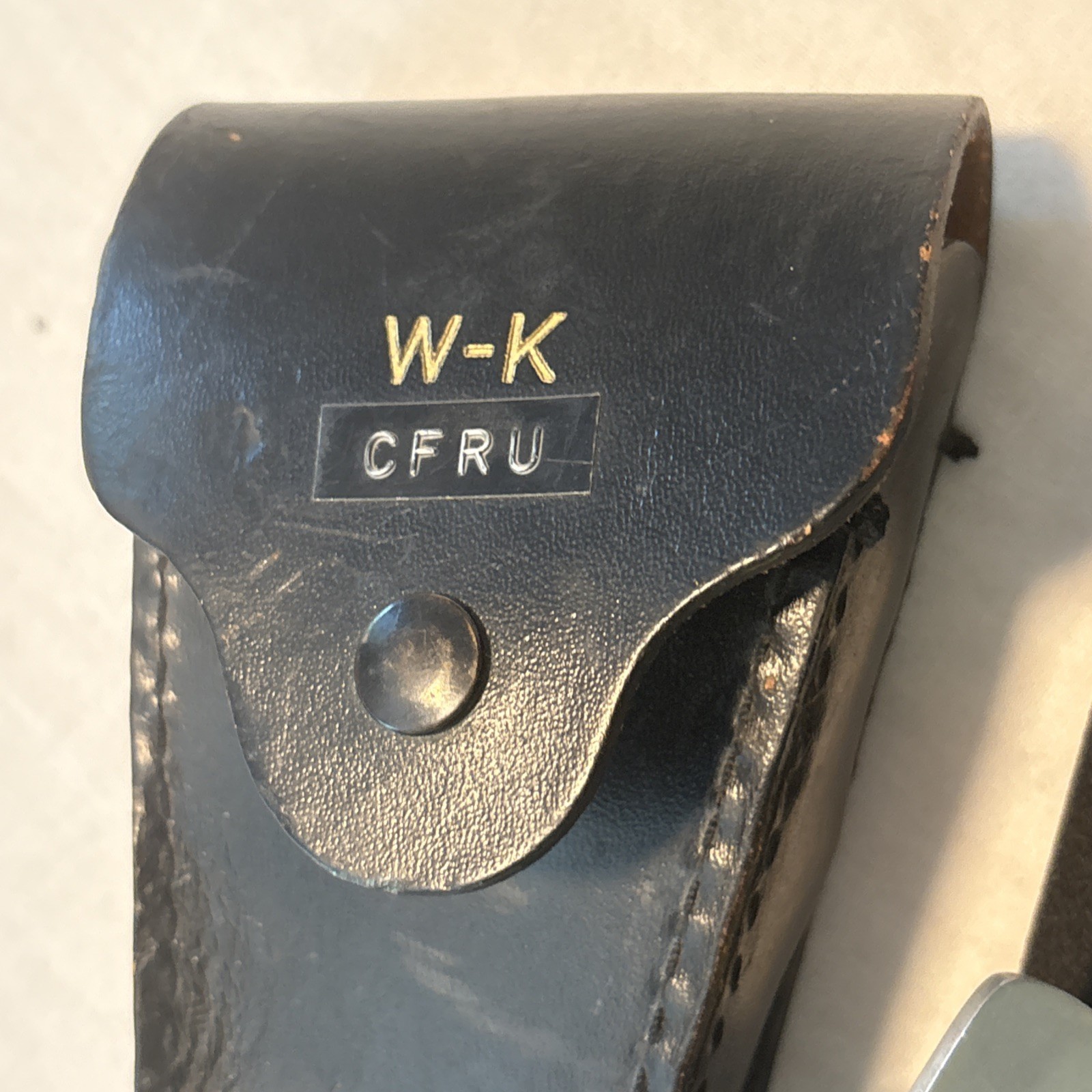 Vintage W-K Warren Knight Abney Level Clinometer With Original Leather Case