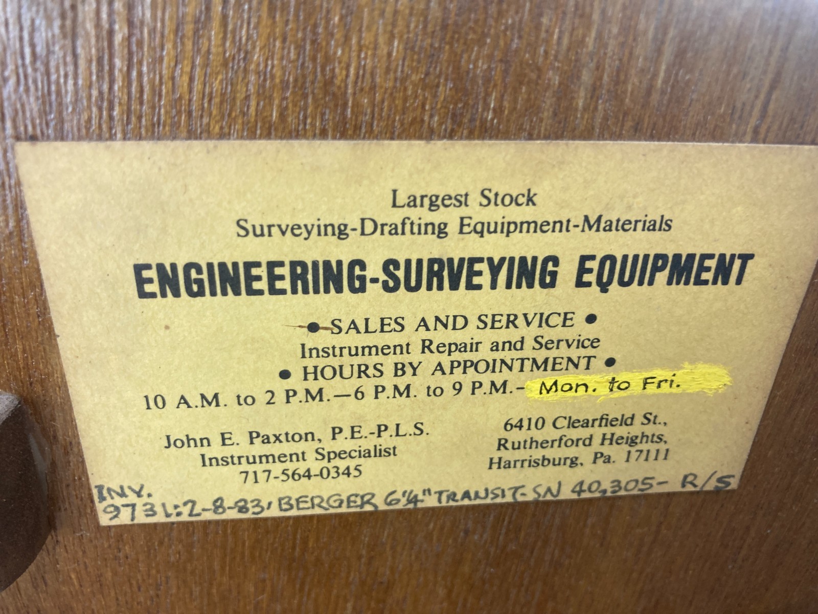 Vtg CL Berger & Sons Brass Surveyor Transit 65816 Brass Level