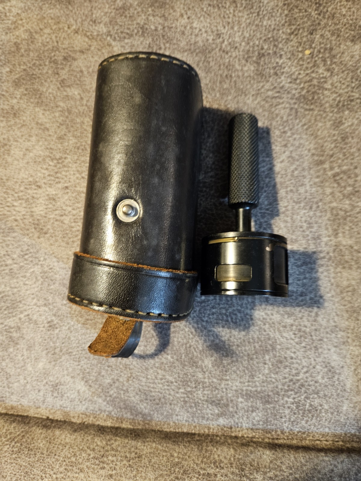 Vtg Lietz-Umego Right Angle Surveying Prism Model 8047-75 Japan Orig Leather Cs