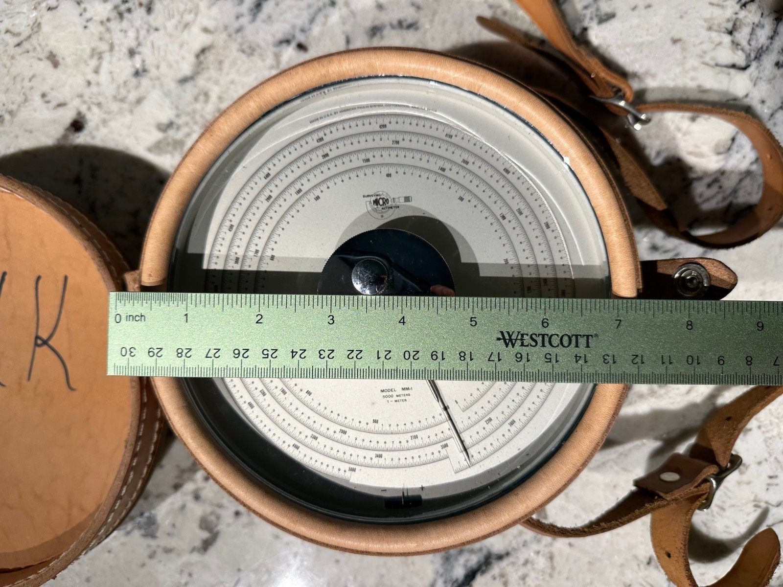 PAULIN SYSTEMS Micro Altimeter Model MM-1 w/Leather Case & Manual Made in USA