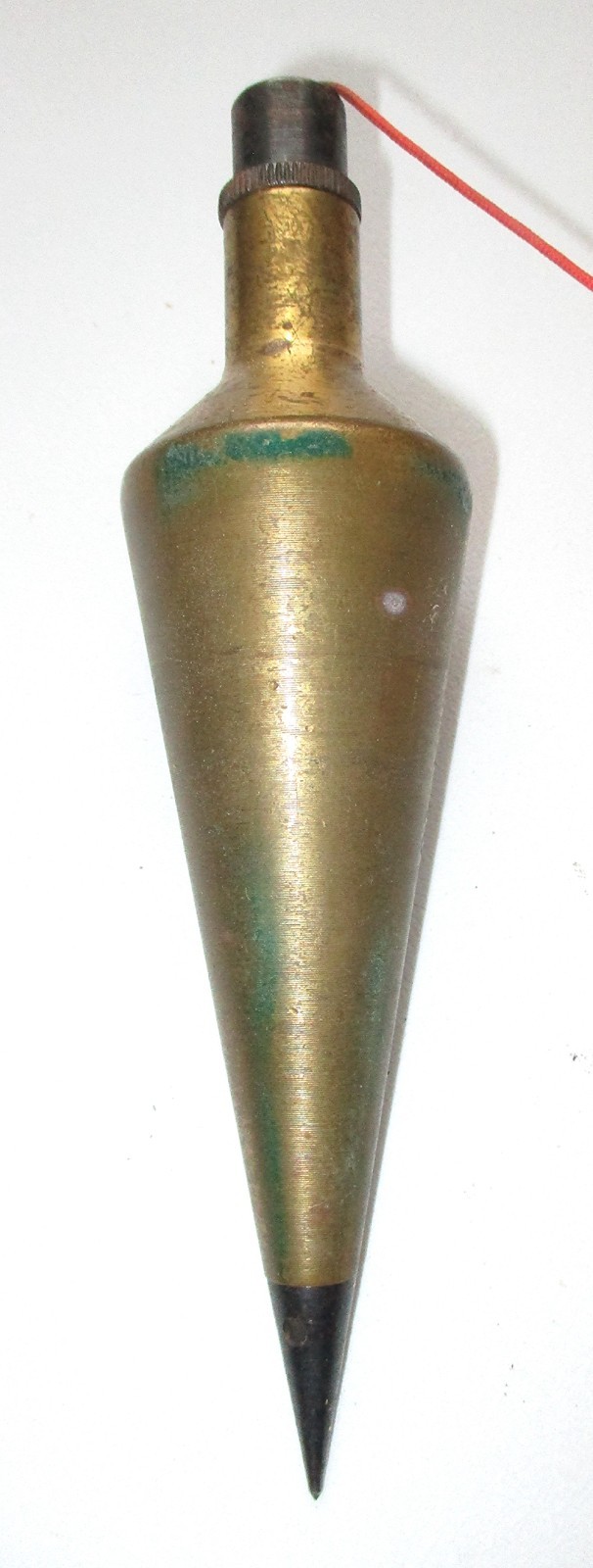 6”-16 oz Brass Plumb Bob w/80” Gammon Reel, Leather Holster Pouch & 2 Extra Tips