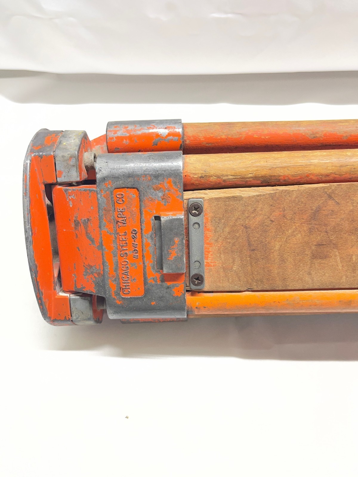 Vintage Chicago Steel Tape Co. Wooden Surveyor’s Tripod – Heavy Duty Mdl. WDW-20