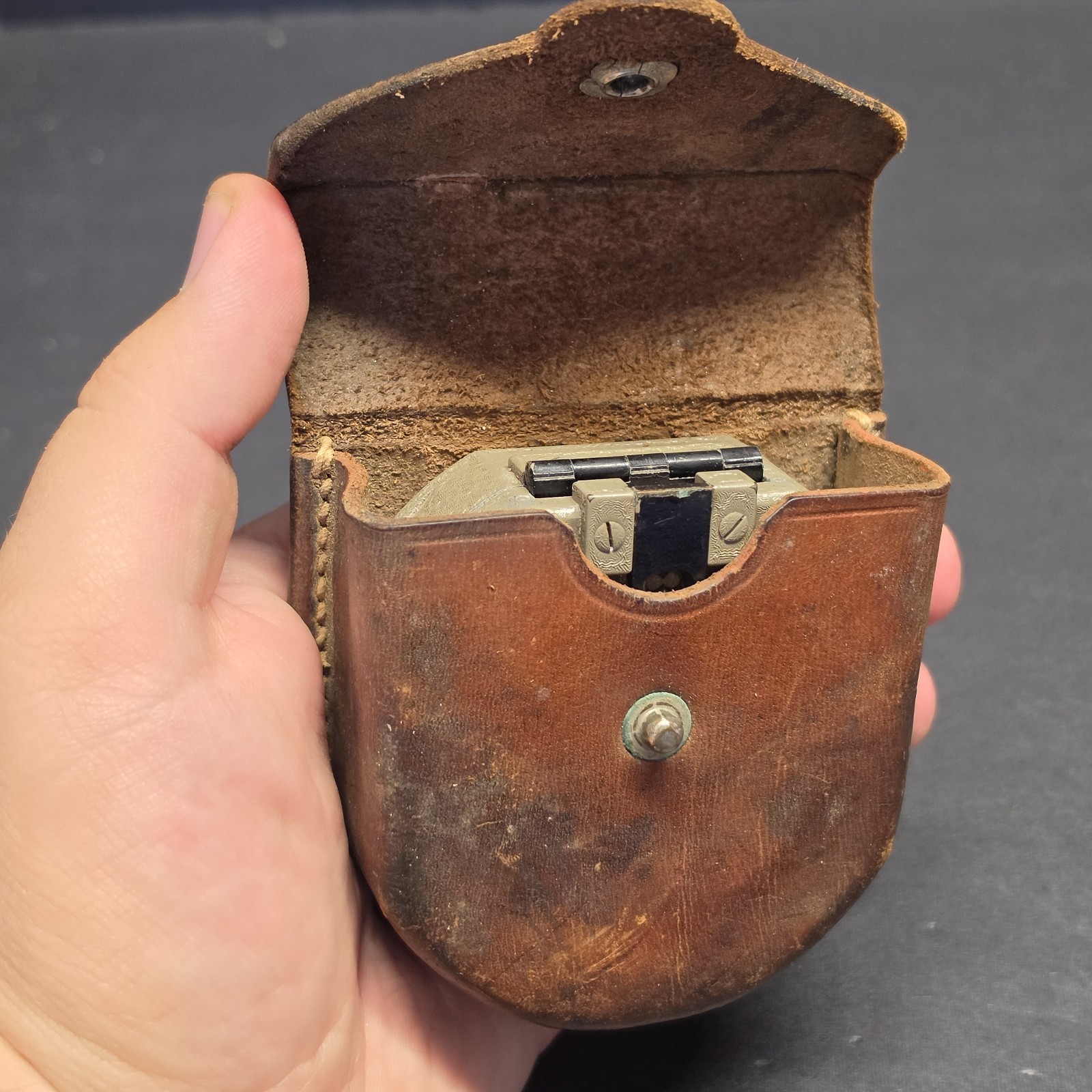 Brunton Pocket Transit Compass Ainsworth Denver Vintage with Leather Case USA