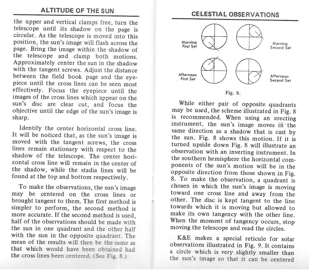 1980 KEUFFEL & ESSER SOLAR EPHEMERIS