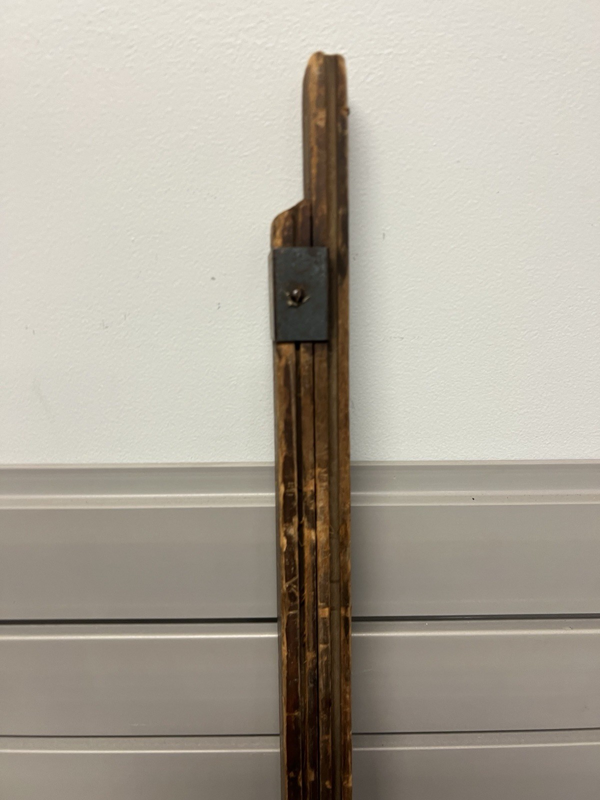 Vintage WOOD MEASURING STICK grade rod rule surveying level story pole Wall Art