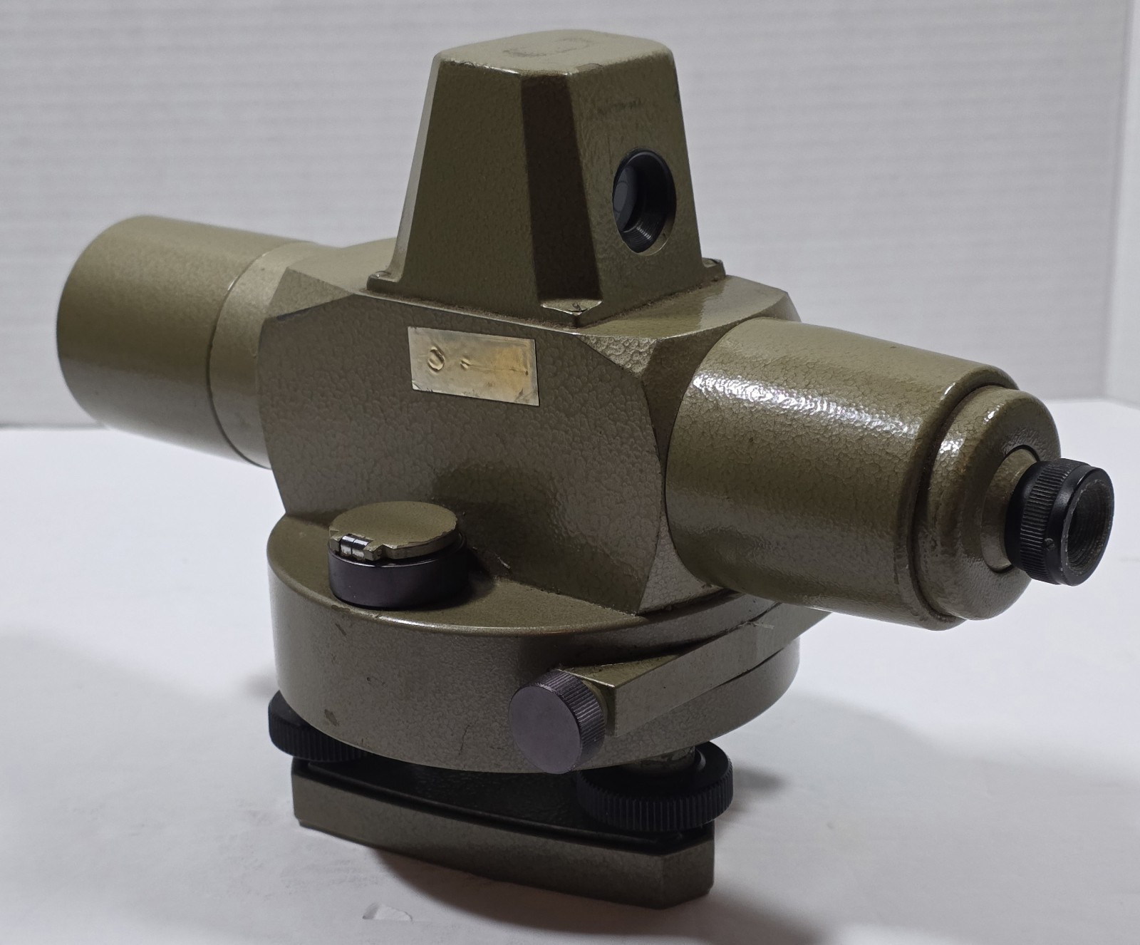 Vintage Optical Surveying Level with Tribrach Base – Mid-Century – Unknown Maker