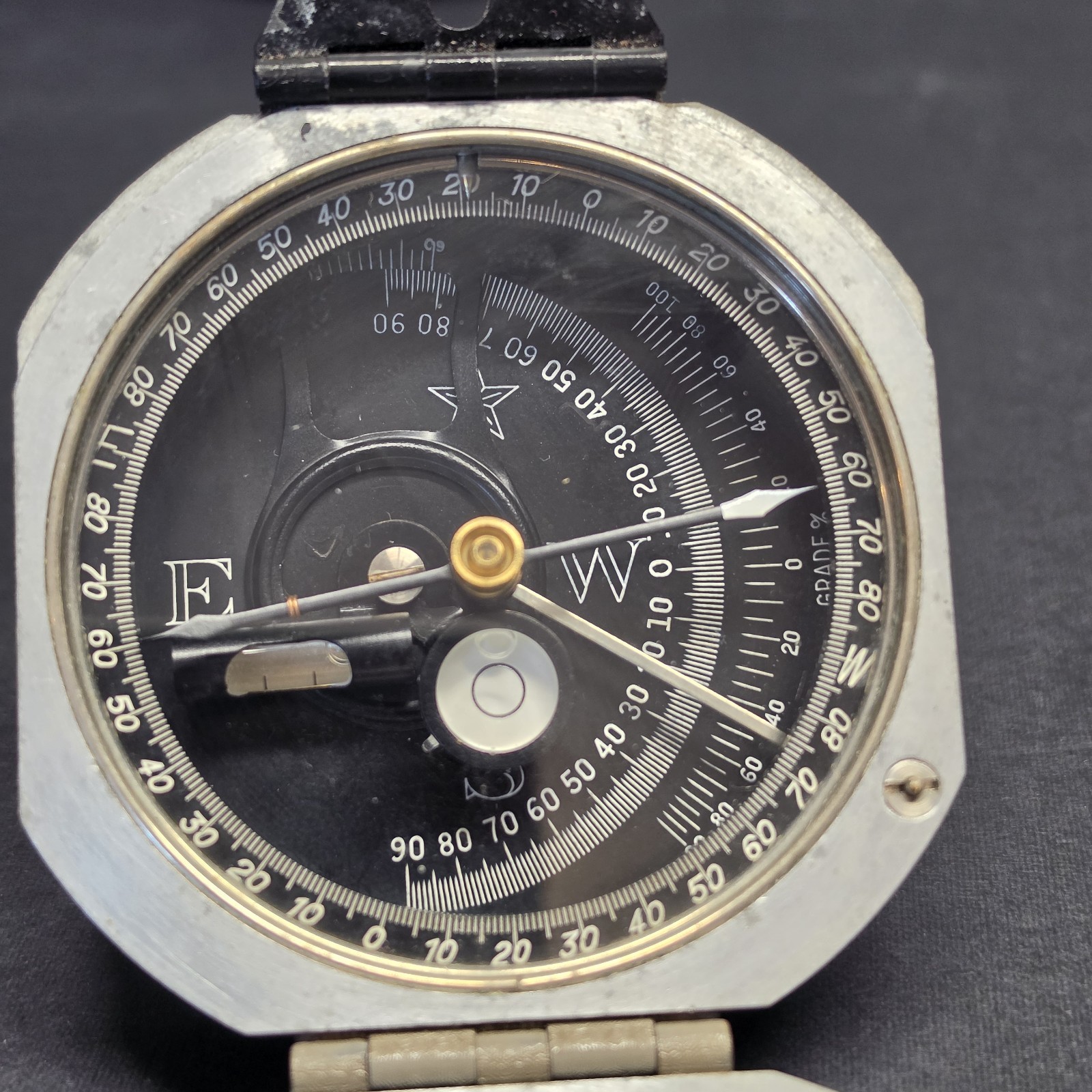 Brunton Pocket Transit Compass Ainsworth Denver Vintage with Leather Case USA