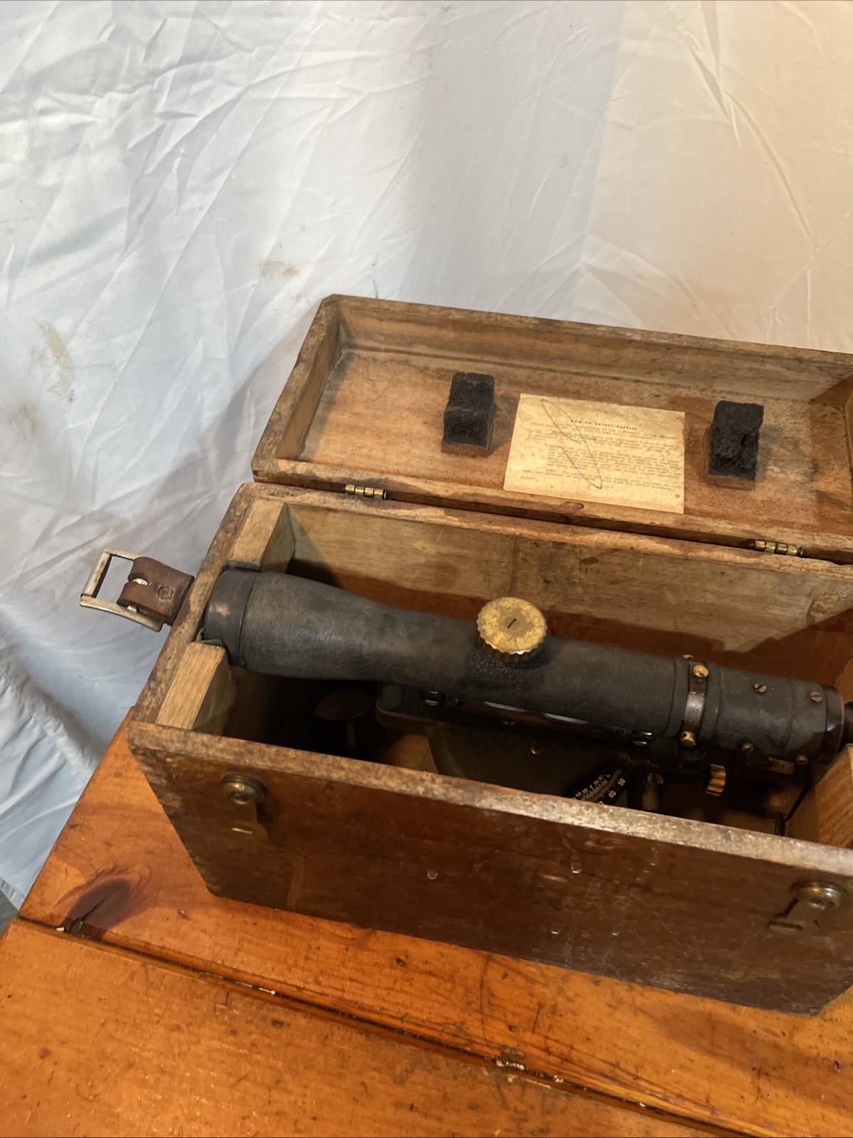 CL Berger & Sons Boston Mass Survey Transit Level #3080 +Original Wood Box Great