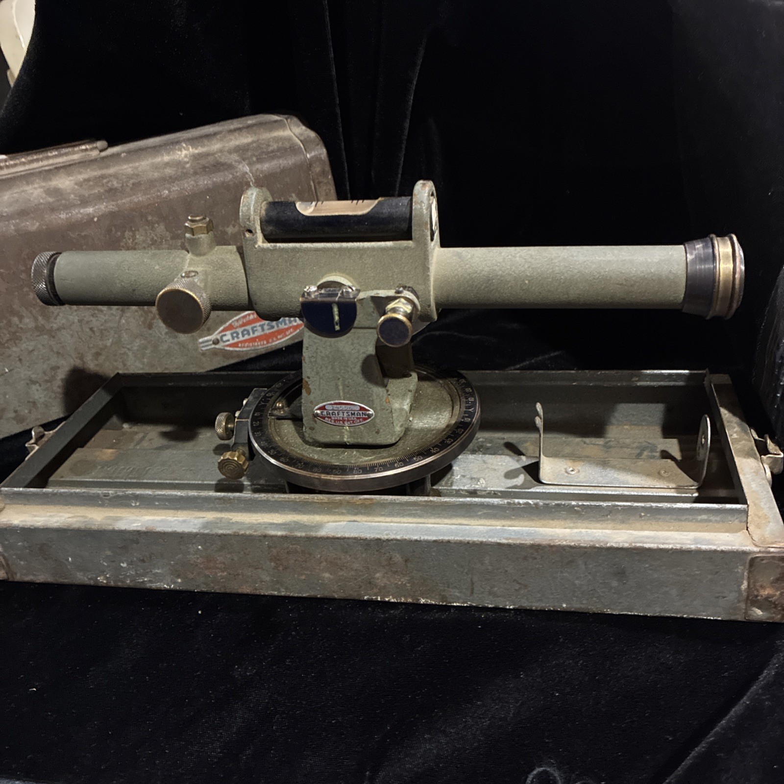 Vintage Craftsman Survey Level Transit w/ Orig. Case – VTG Optical Tool