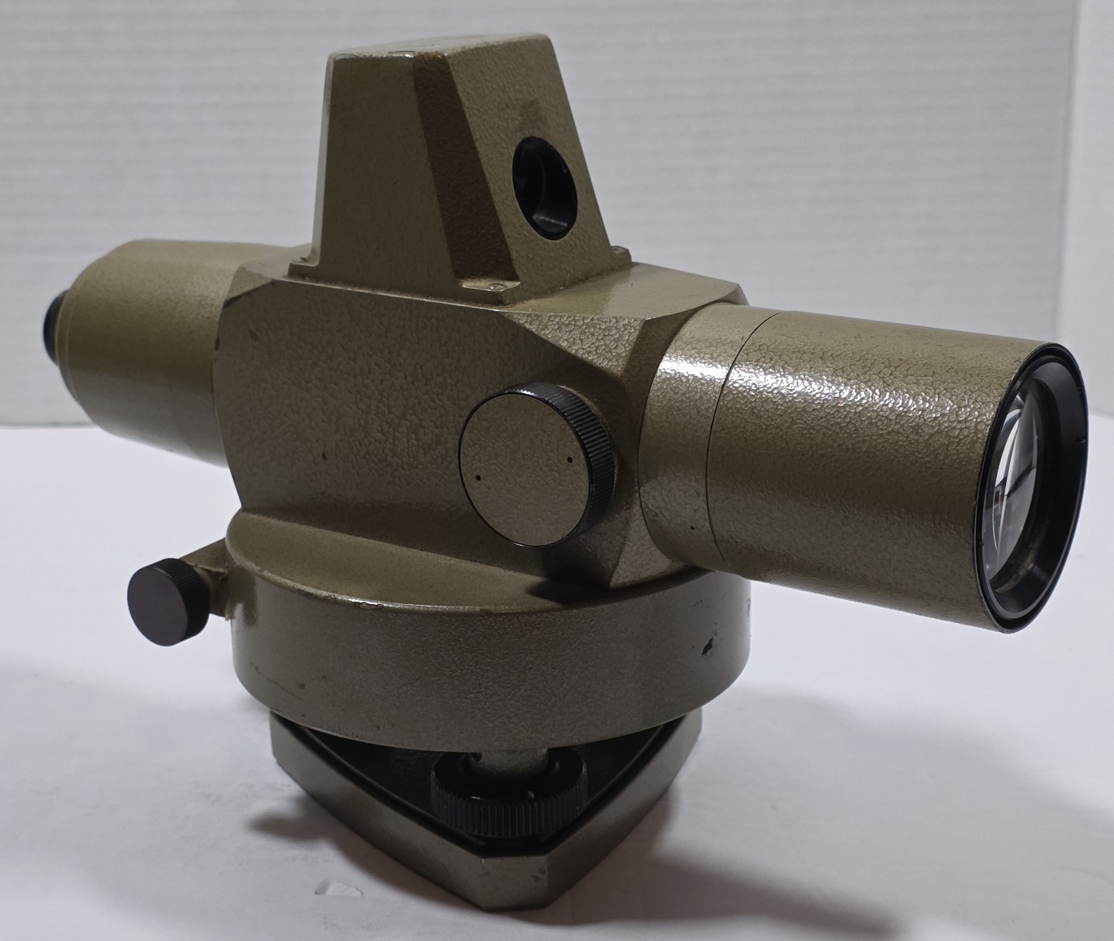 Vintage Optical Surveying Level with Tribrach Base – Mid-Century – Unknown Maker