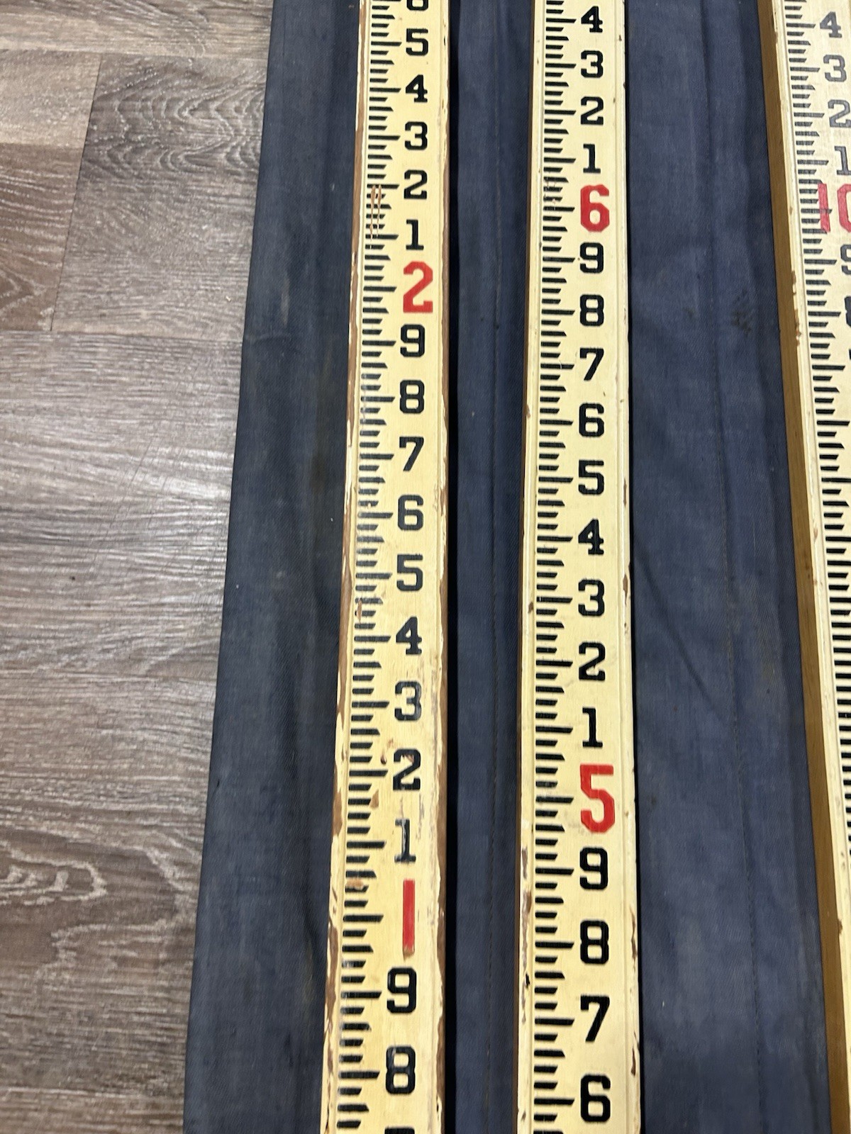 Vintage 16 Foot WOOD MEASURING STICK surveying rod rule Chicago Steel Tape Co