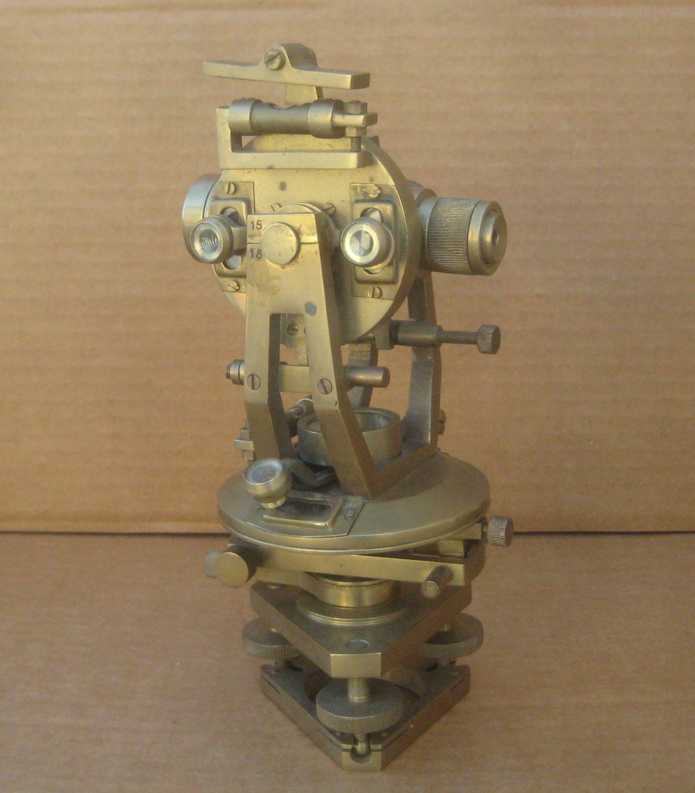 Antique Brass Stanley London Theodolite Survey Transit Scope (replica) India