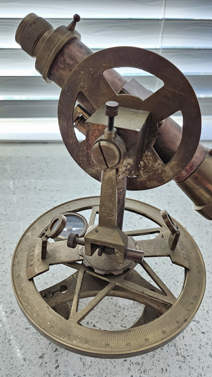 Antique Theodolite – Transit Surveying Instrument with Magnifiers