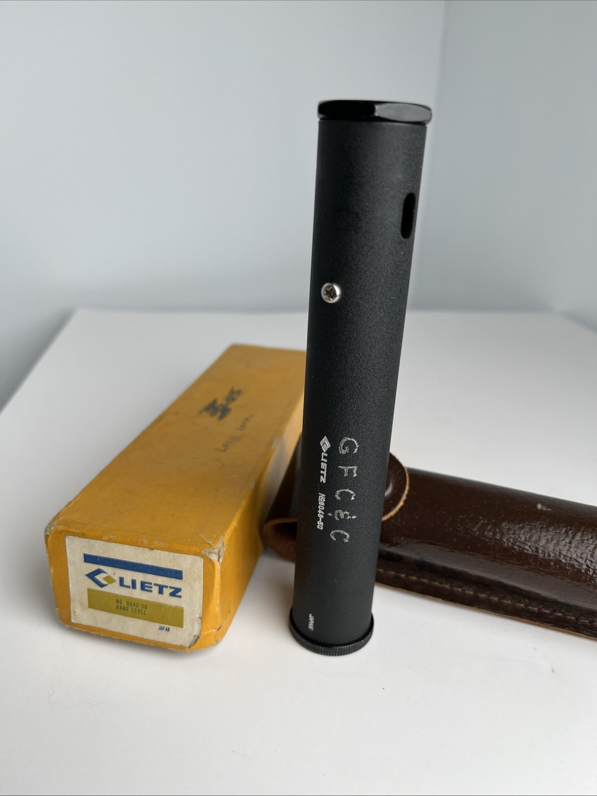 Vintage Lietz 8043-50 Hand Held Level Surveying Scope + Case & Box Made in Japan