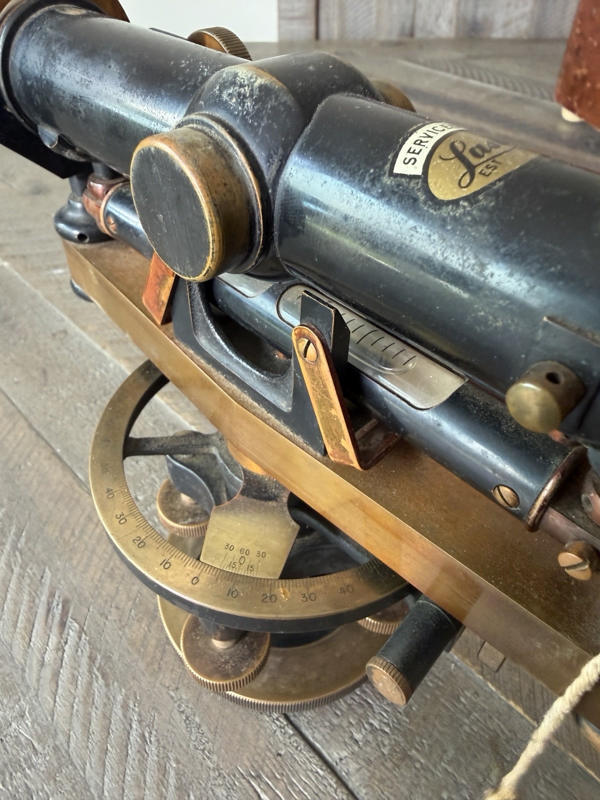 Vintage Wissler Convertible Transit Brass Surveying Scope Field Tool Wye Level